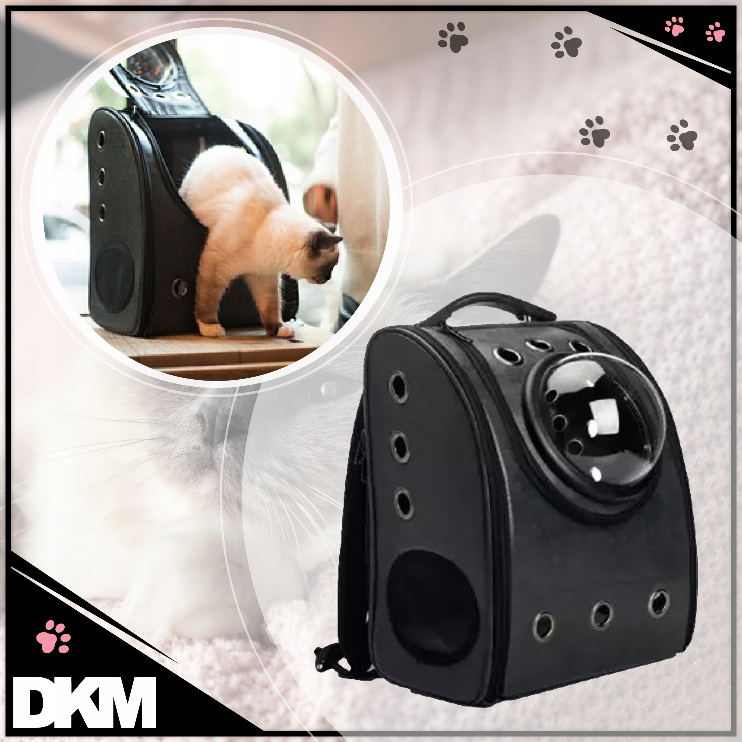 Cat dog transporter BACKPACK PLAYPEN ventilation waterproof harness with PL Brand DKM
