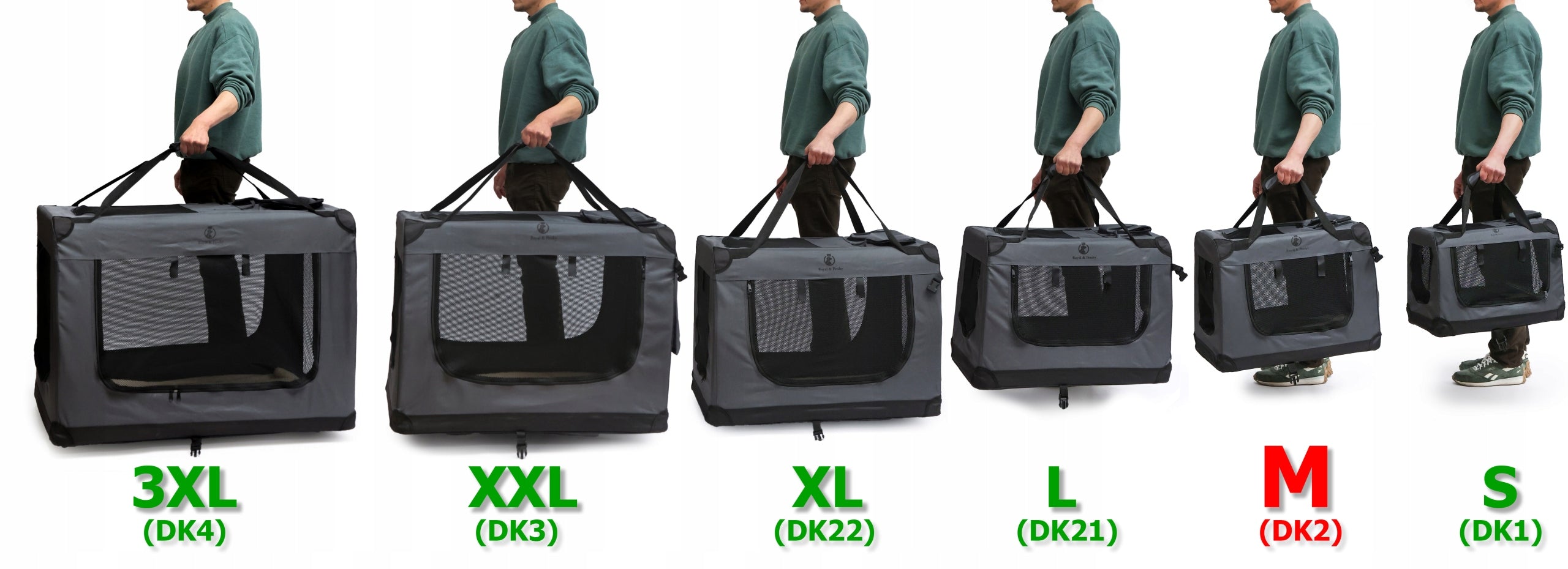 Cat dog transporter carry bag r.M 58x44x40 cm grey folding Manufacturer code DK2-07