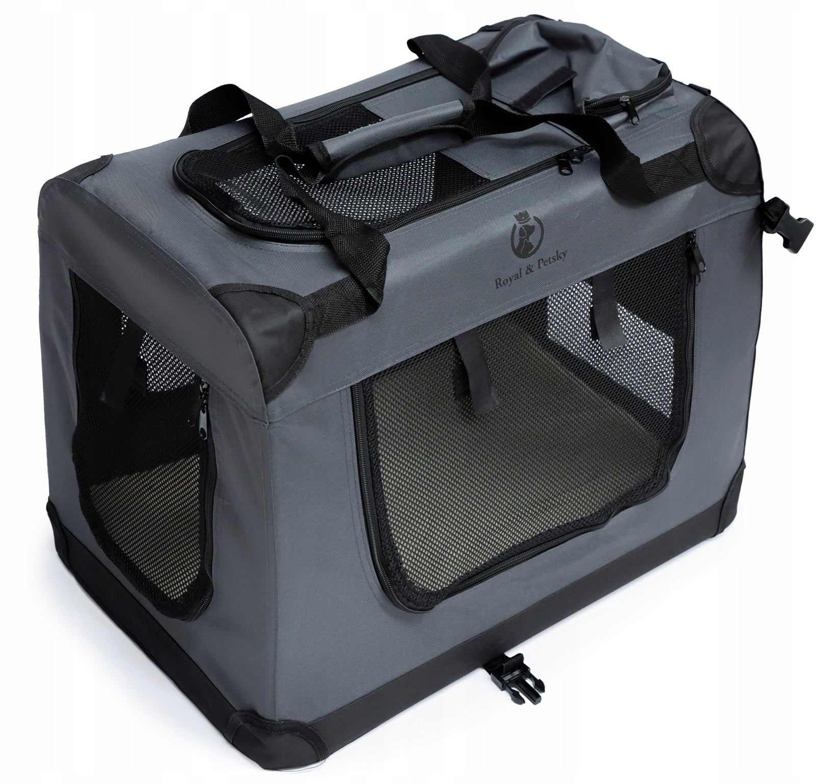 Cat dog transporter carry bag r.M 58x44x40 cm grey folding Packaging status original