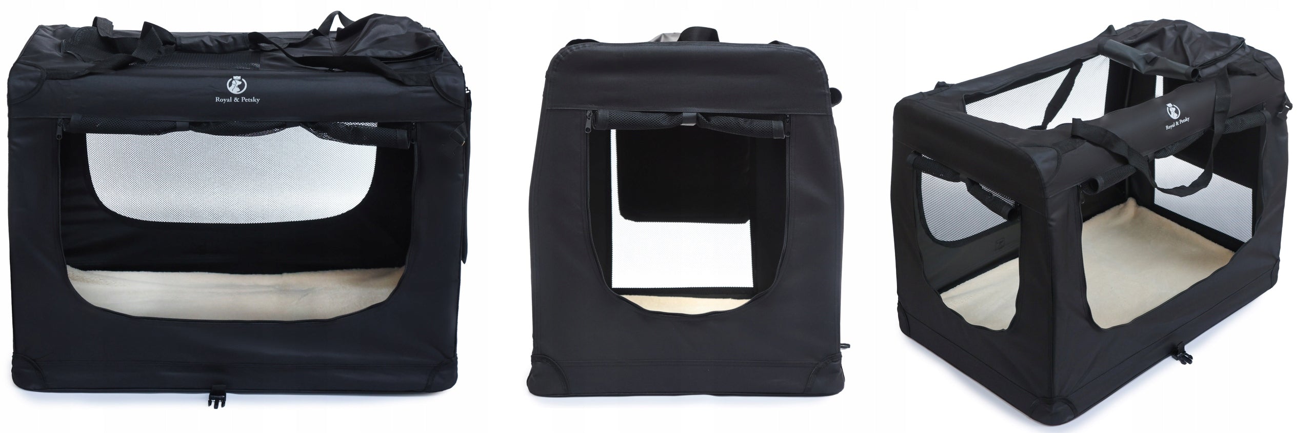 Cat dog transporter transport bag PLAYPEN 81x58x56 cm black r. XL Product width 81 cm