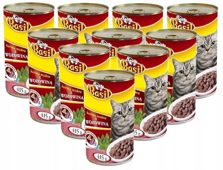 Cat food BASIL CAN 415g MIX OF FLAVORS 30 pcs Manufacturer code dqwtr952