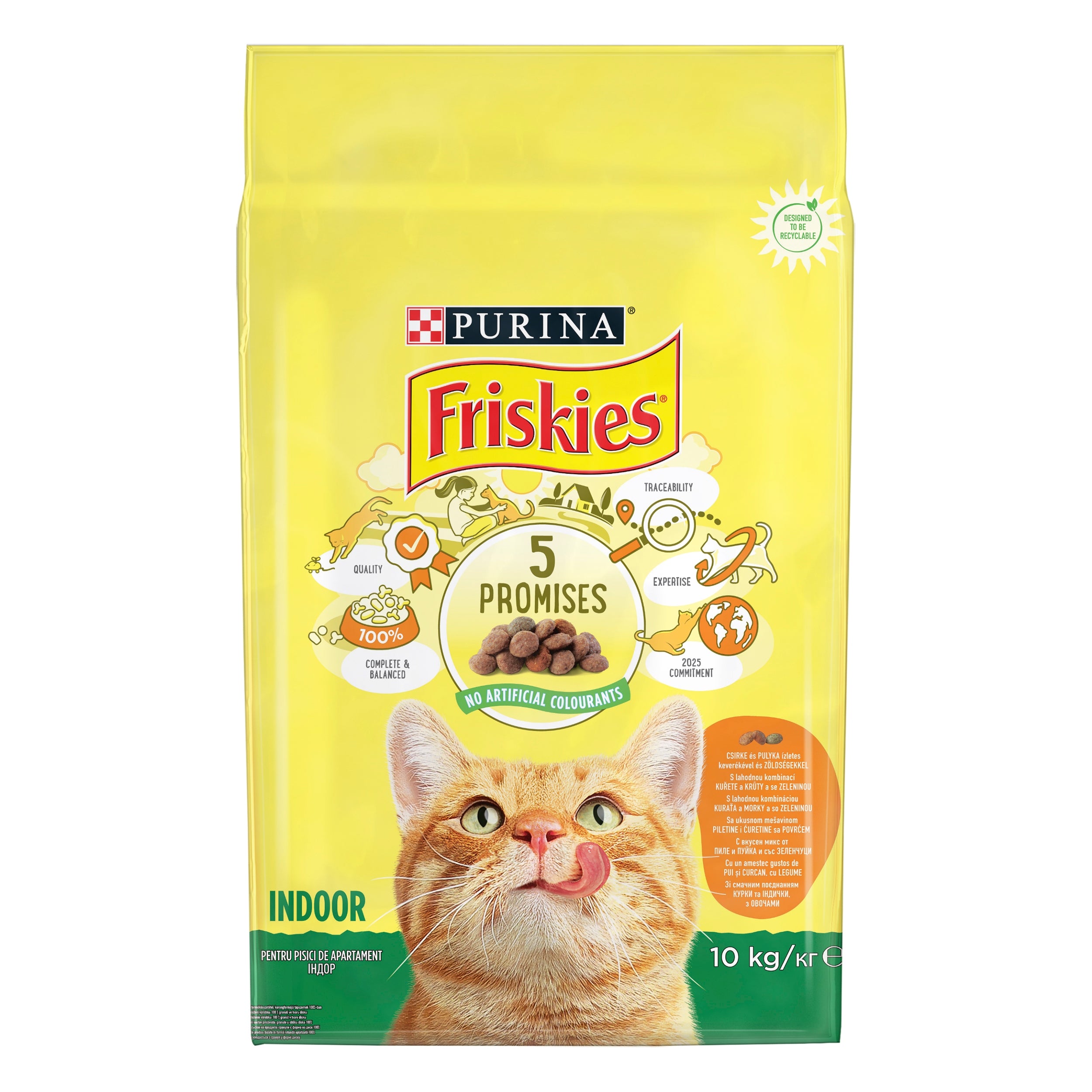 Cat food Friskies Indoor, chicken, turkey, vegetables 10 kg Manufacturer code 3222270195980