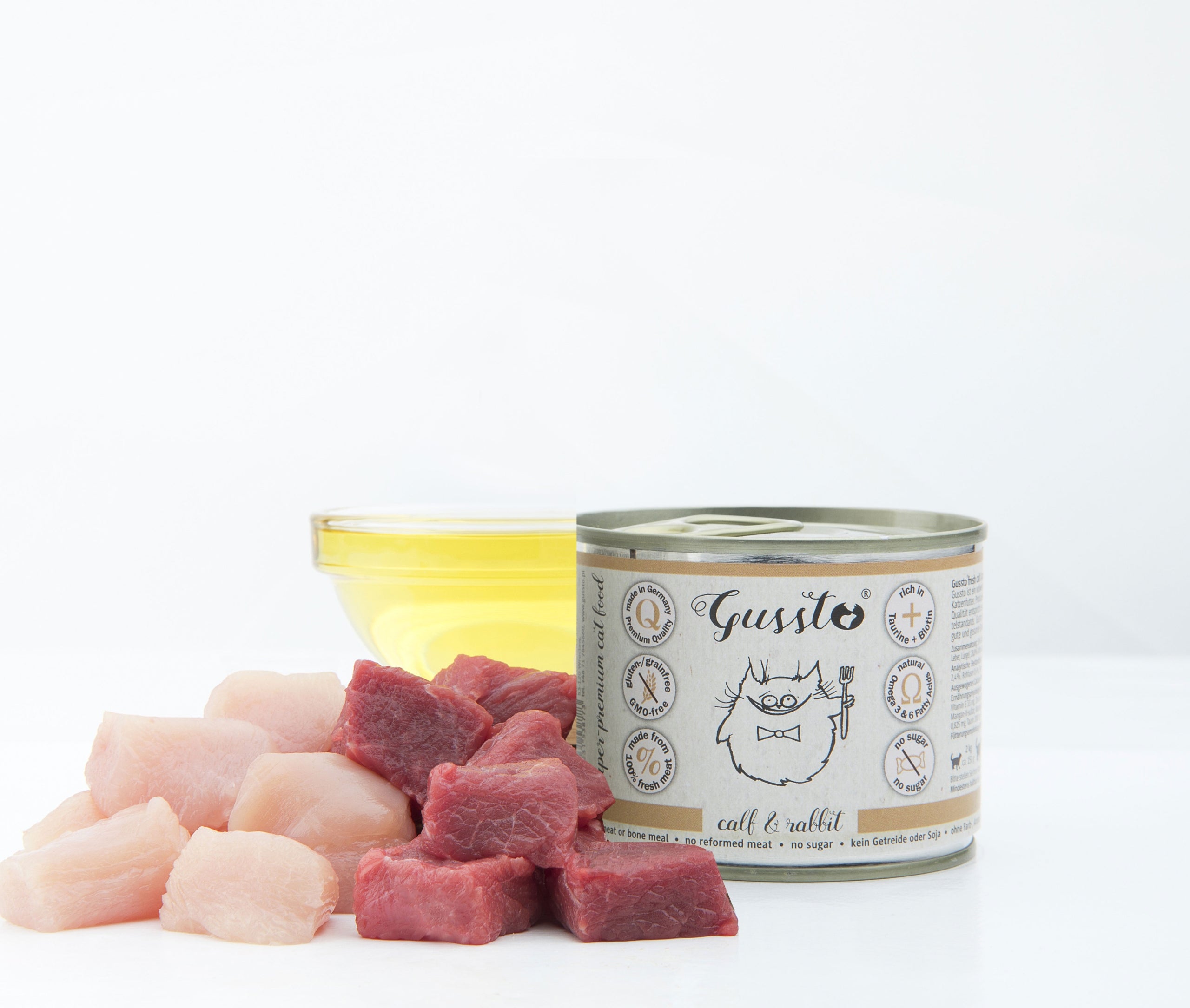Cat food Gussto FRESH veal rabbit 200g wet cat food Manufacturer code 4250231538773