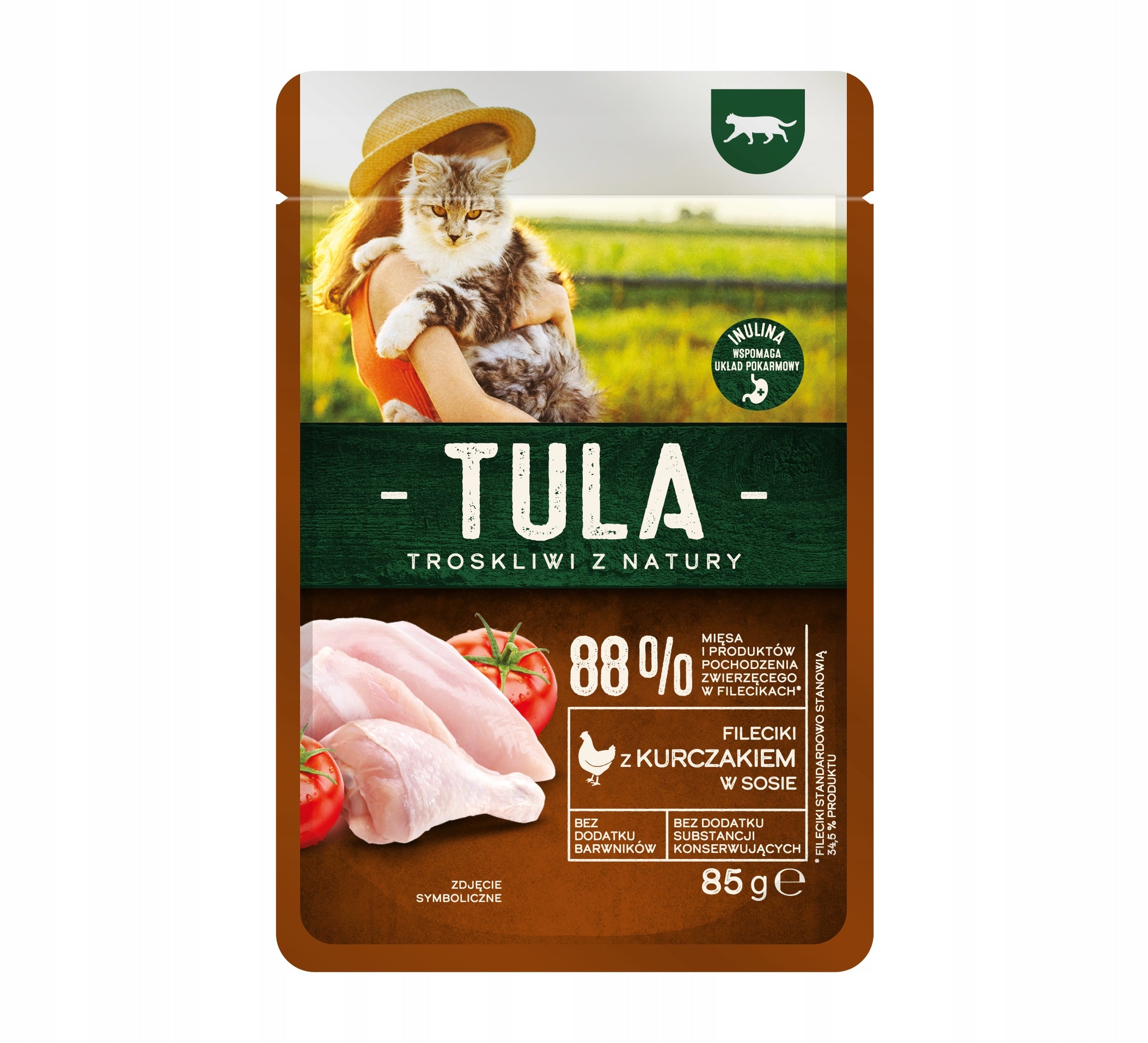 Cat food wet Tula fillets with chicken in sauce 85g sachet