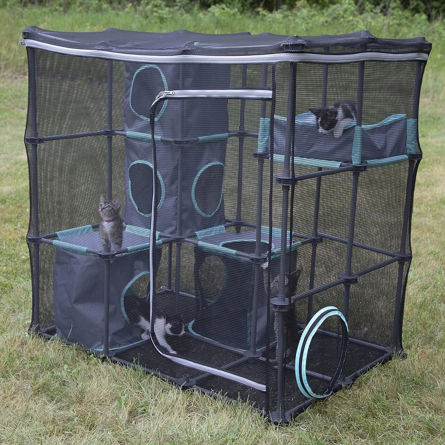 Cat house Kitty Citty black rectangular 120 cm x 84 cm x 117 cm Brand Kitty Citty