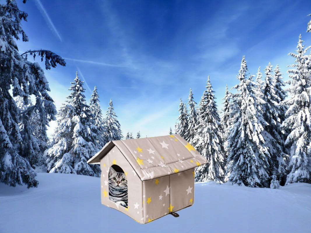 Cat house, dog outdoor, waterproof, foldable, insulated Product width 38 cm