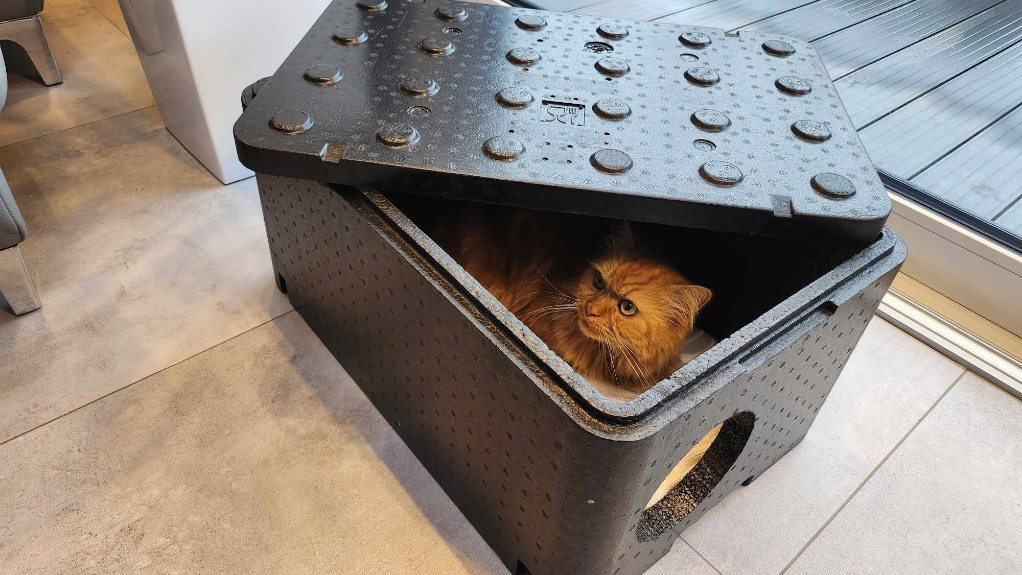 Cat house large piocelan strong booth 60x40x30 cm warm Packaging status original