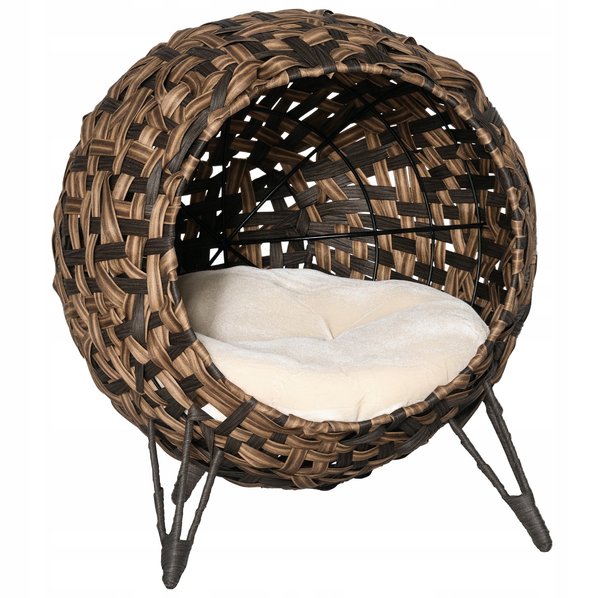 Cat house with pillow Sleeping area PAWHUT
