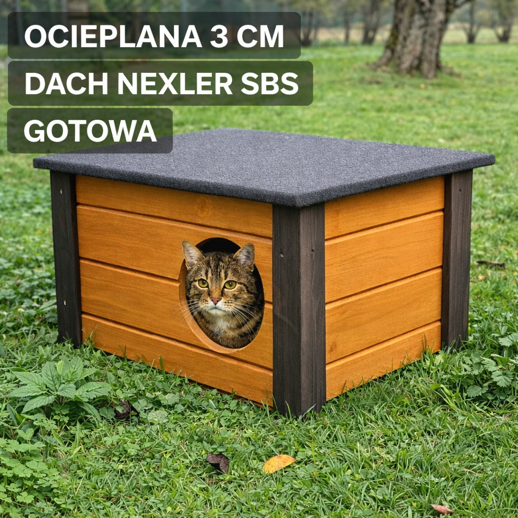 Cat kennel INSULATED wooden for small dog READY WHOLE Packaging status original