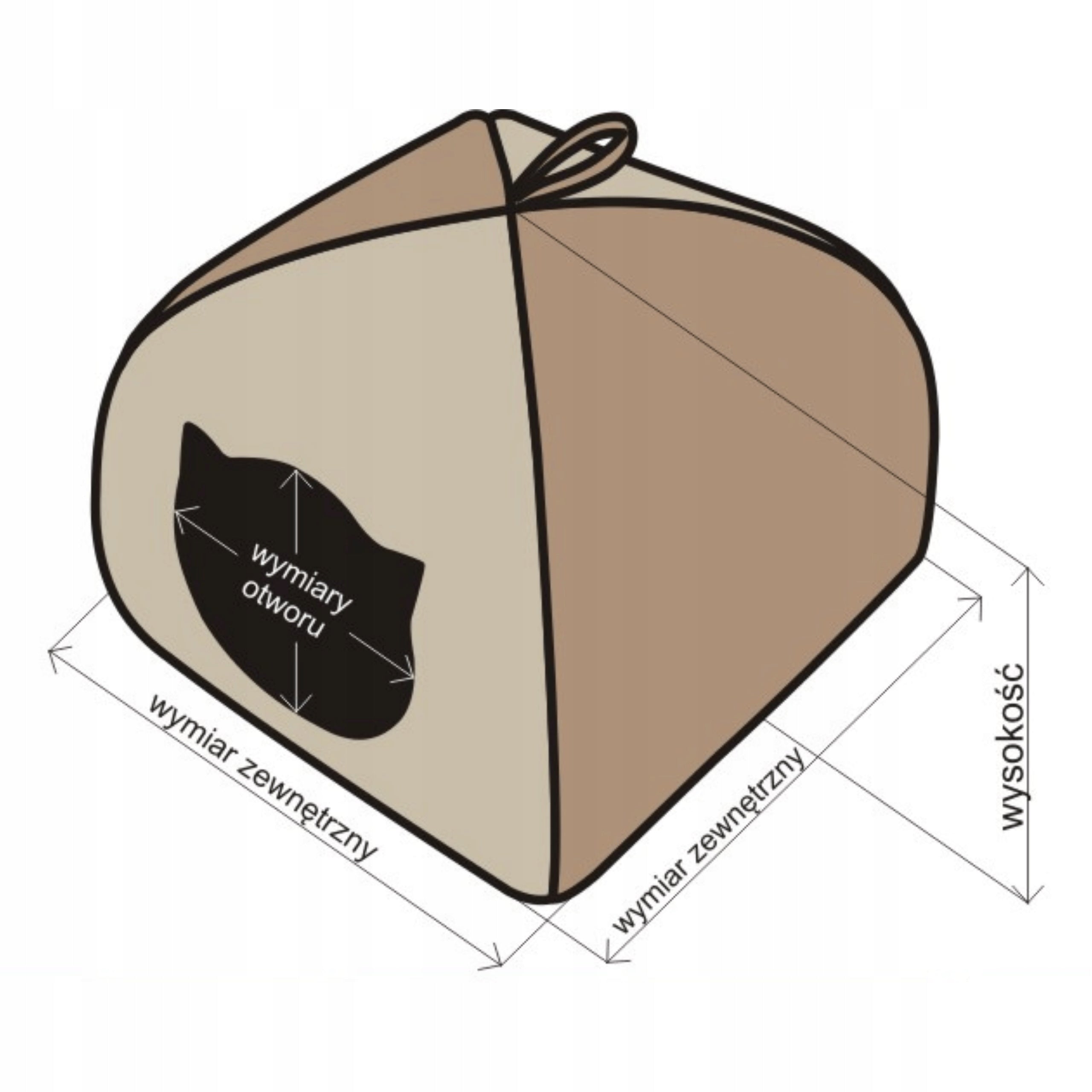 Cat kennel - cat house, bed, playpen, pillow - R3 49x49x40 cm Kind cat house