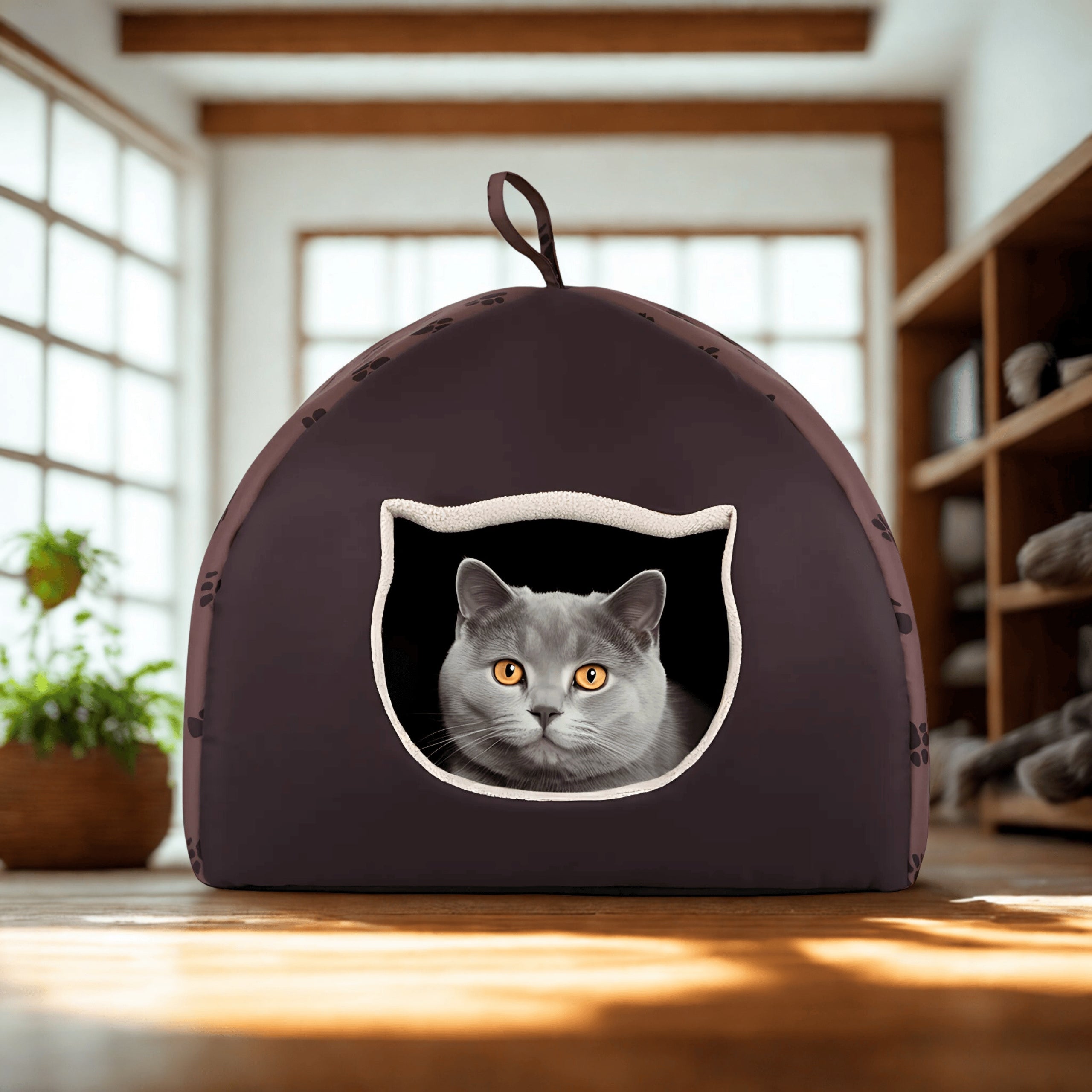 Cat kennel - cat house, bed, playpen, pillow - R3 49x49x40 cm Packaging status original