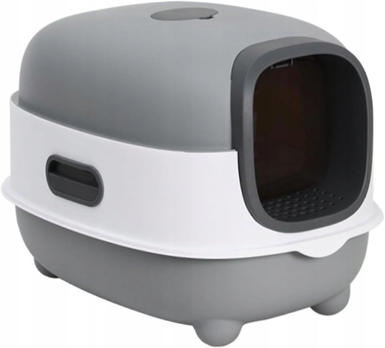 Cat litter box LARGE 54cm CLOSED UV litter toilet grey SPATULA HT01 Kind closed litter box