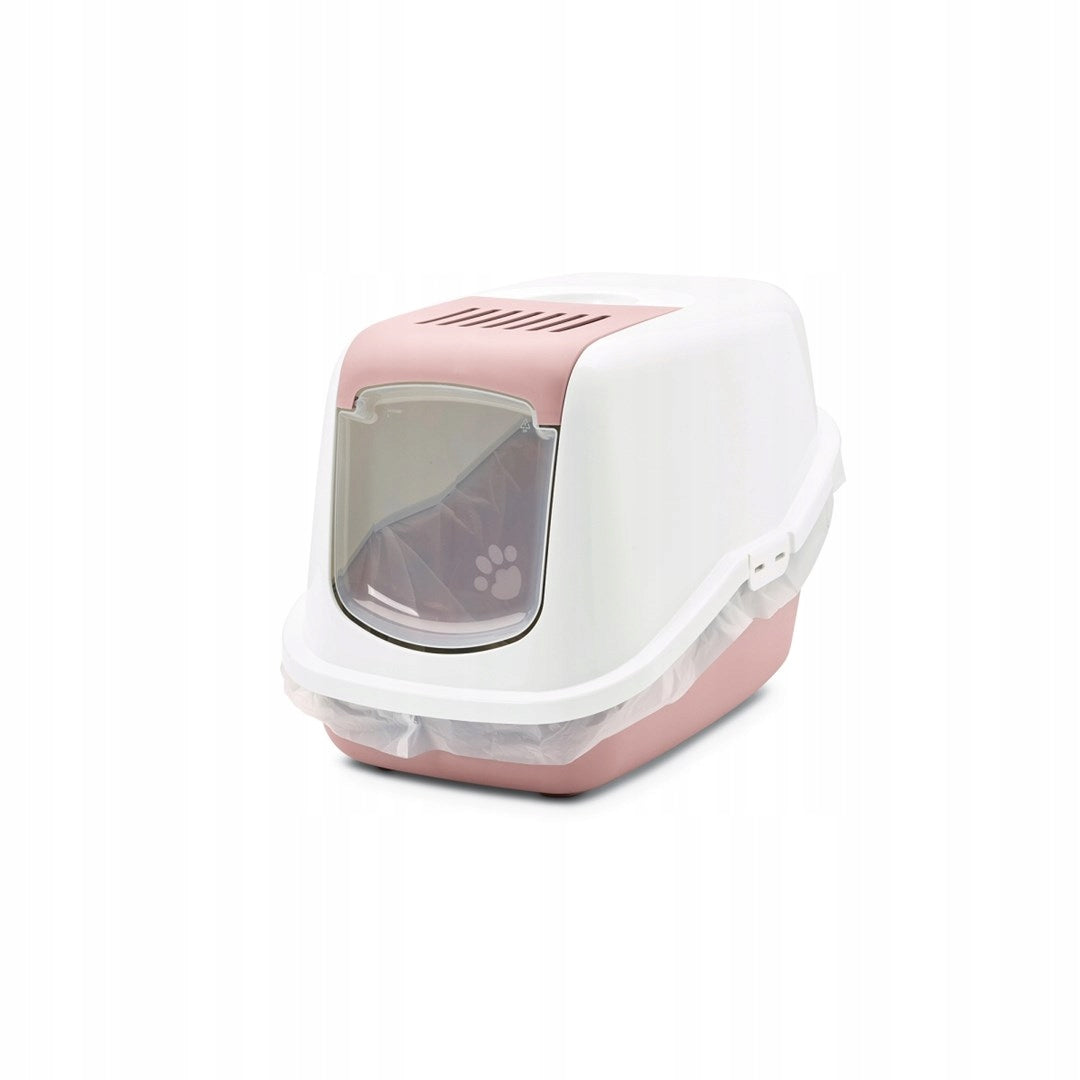Cat litter box SAVIC Nestor white and pink Product width 39 cm