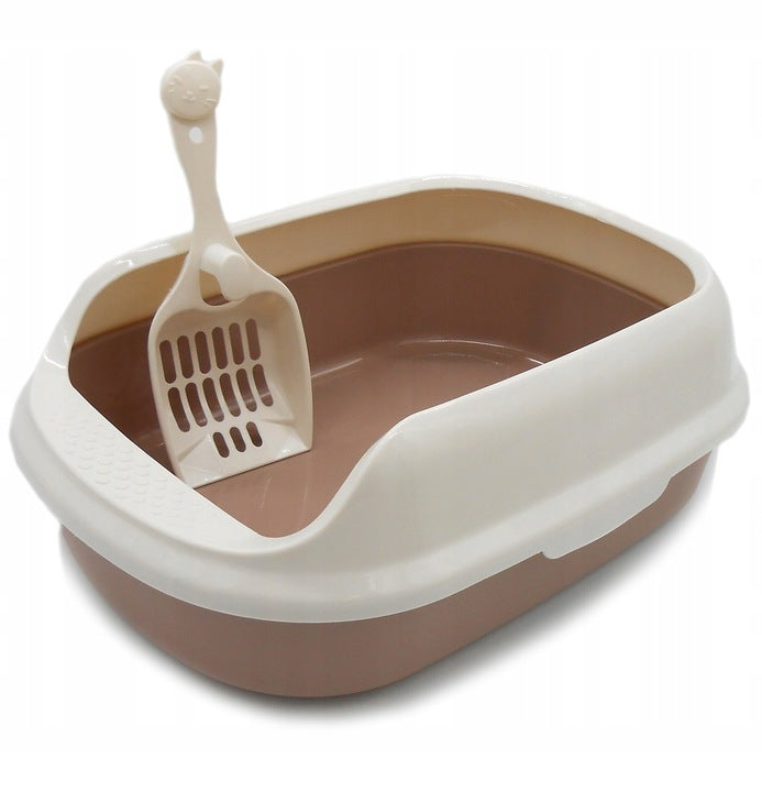 Cat litter box cat small open with spatula high frame 39,5x29,5x13,5 cm Brand Nobleza
