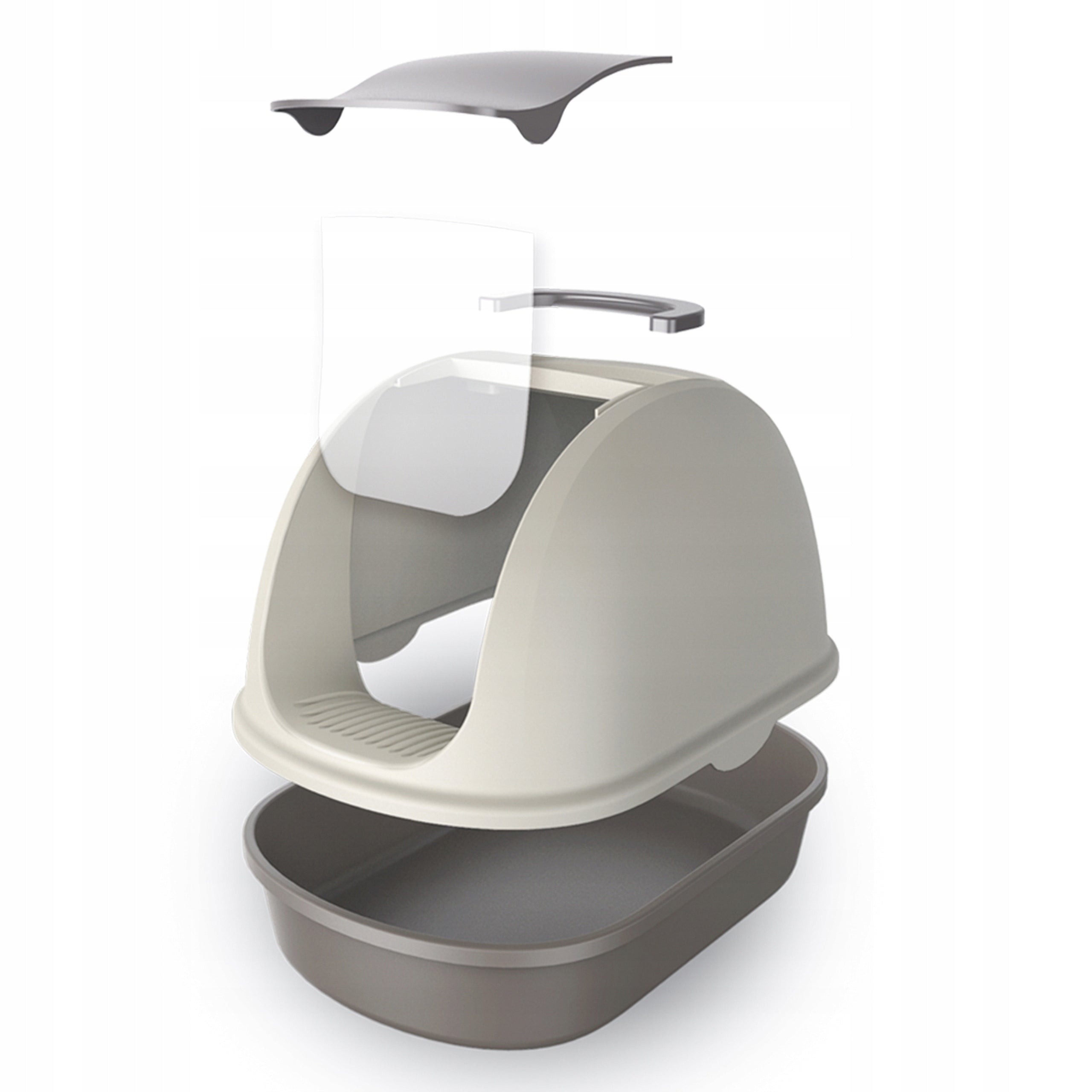 Cat litter box closed 68,5x47x 44,5 XXL carbon filter spatula Kind closed litter box