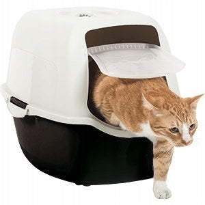 Cat litter box closed BAILEY Rotho white and black