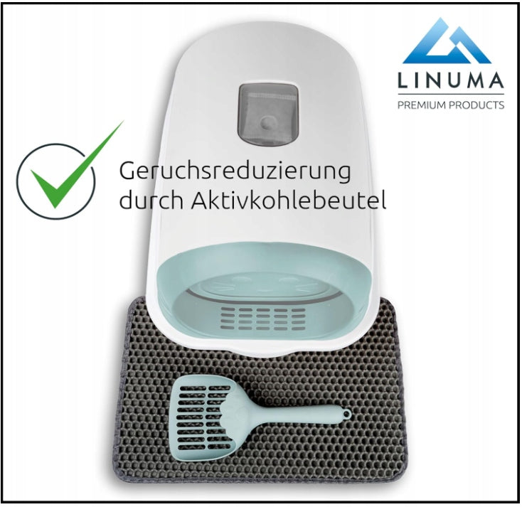 Cat litter box closed mint LINUMA after rupture Brand MP Bergamo