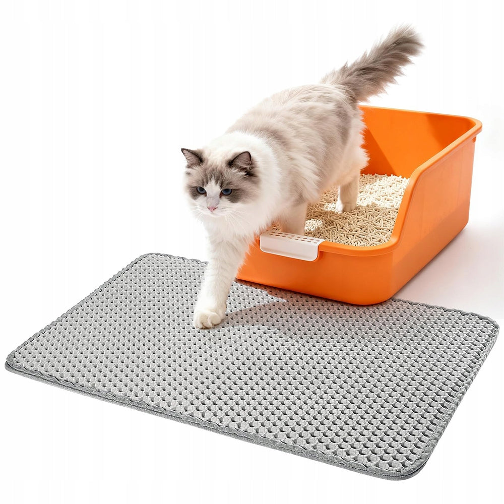 Cat litter box mat Double layer wiper pad Grey 75x55 cm Manufacturer code GMST