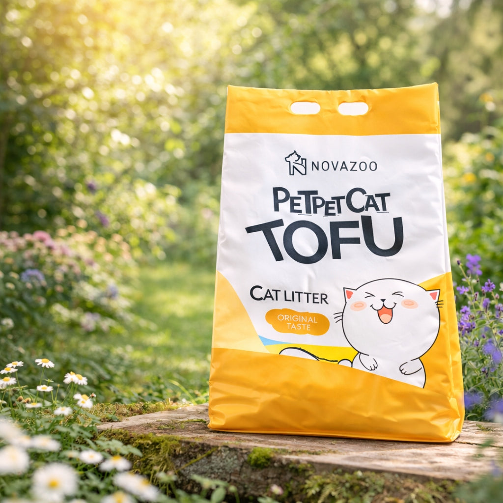 Cat litter tofu 2,5kg 6L natural clumping biodegradable Manufacturer code Novazoo żwirek tofu 2,5kg 6l naturalny