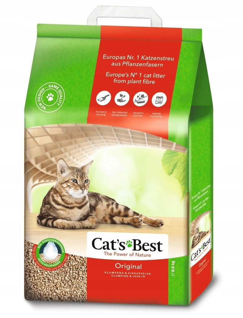 Cat's Best Original Cat Litter Clumping Wooden 20l Eco-Friendly