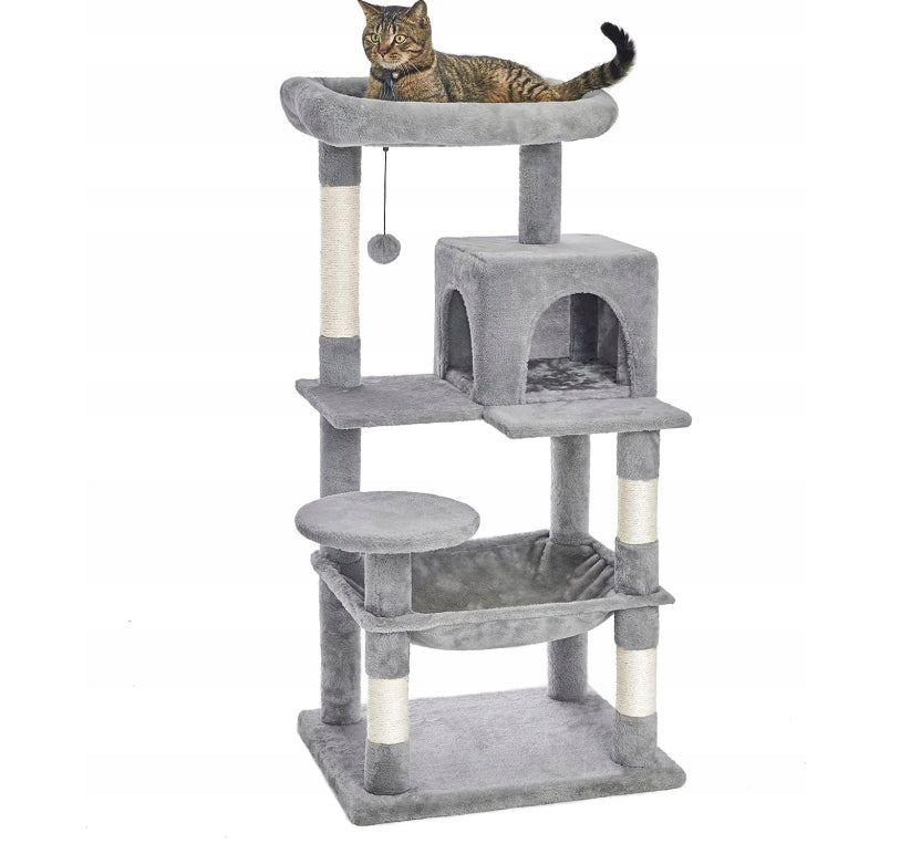 Cat scratcher 143 cm 5 levels cottage hammock bed grey Number of levels 5