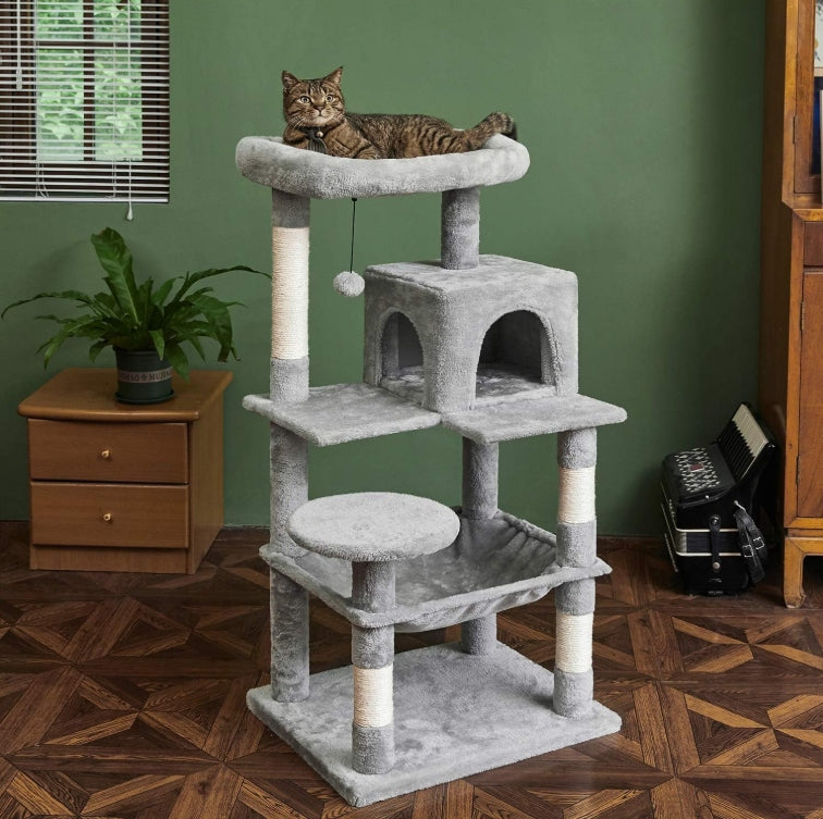 Cat scratcher 143 cm 5 levels cottage hammock bed grey Packaging status original