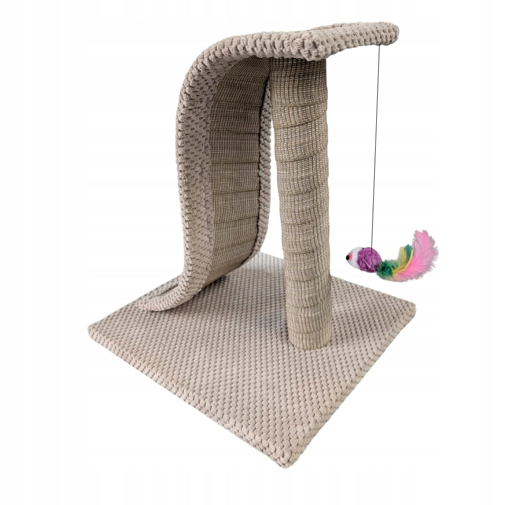 Cat scratcher Makspol Falunia Wave + mouse toy ! Beige Brand Makspol
