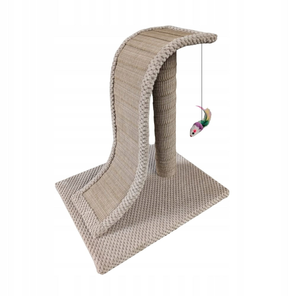 Cat scratcher Makspol Falunia Wave + mouse toy ! Beige Kind small scratching post wave scratching mats scratching post other