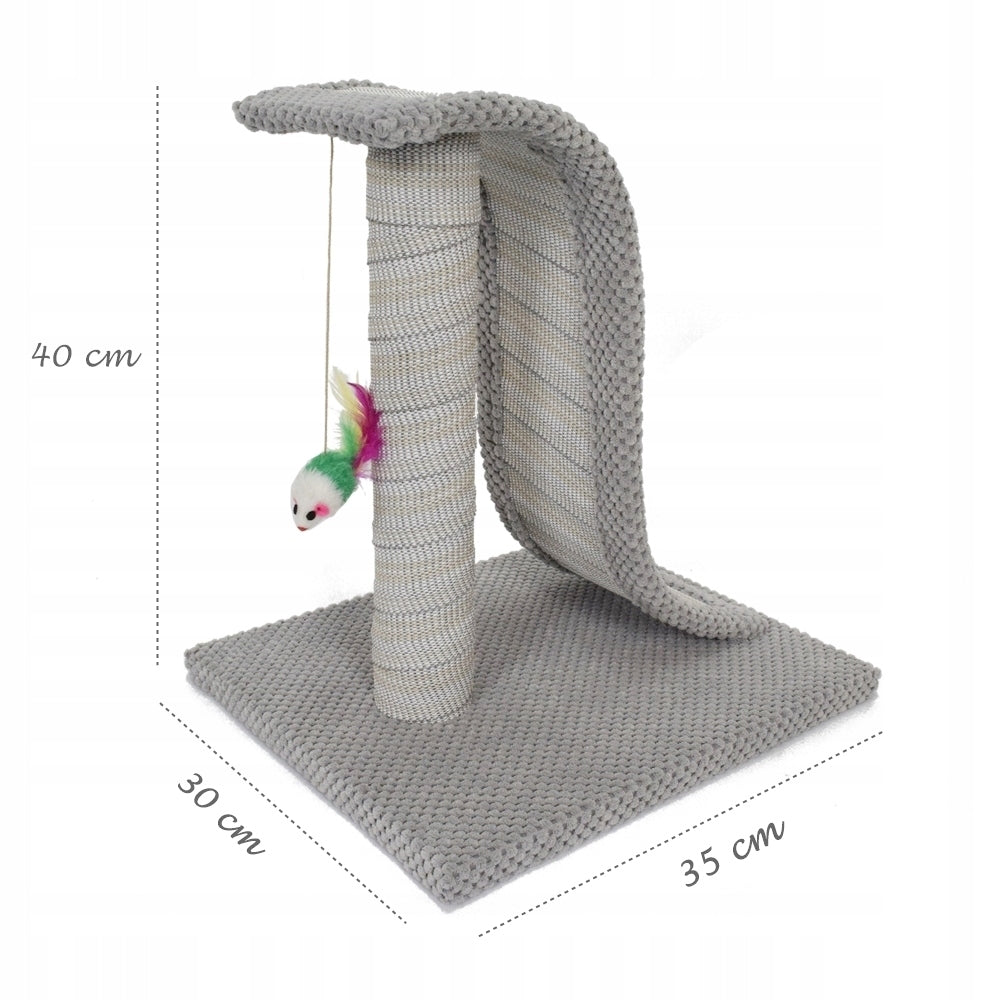 Cat scratcher Makspol Falunia Wave + mouse toy ! Light grey Manufacturer code 5903816672322