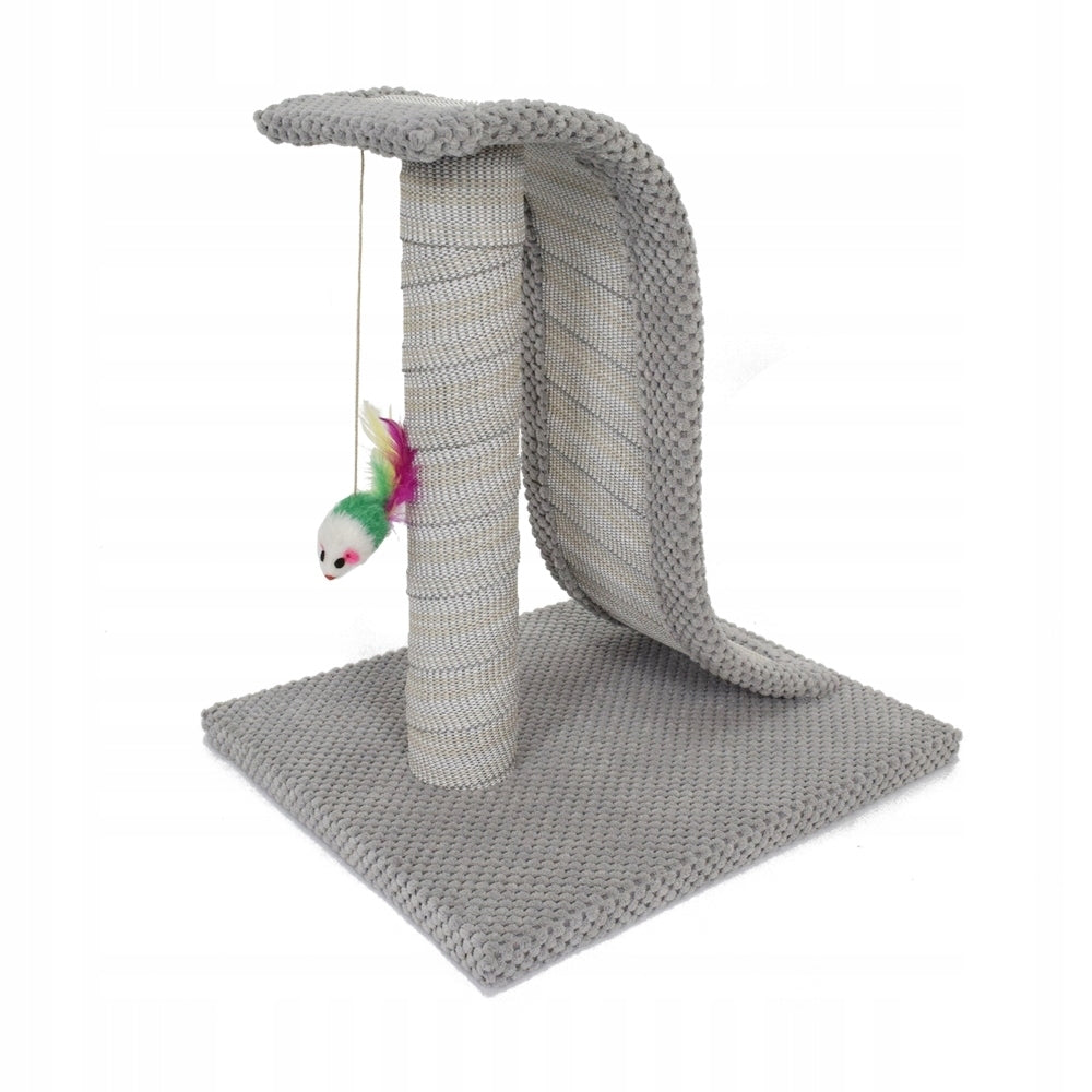 Cat scratcher Makspol Falunia Wave + mouse toy ! Light grey