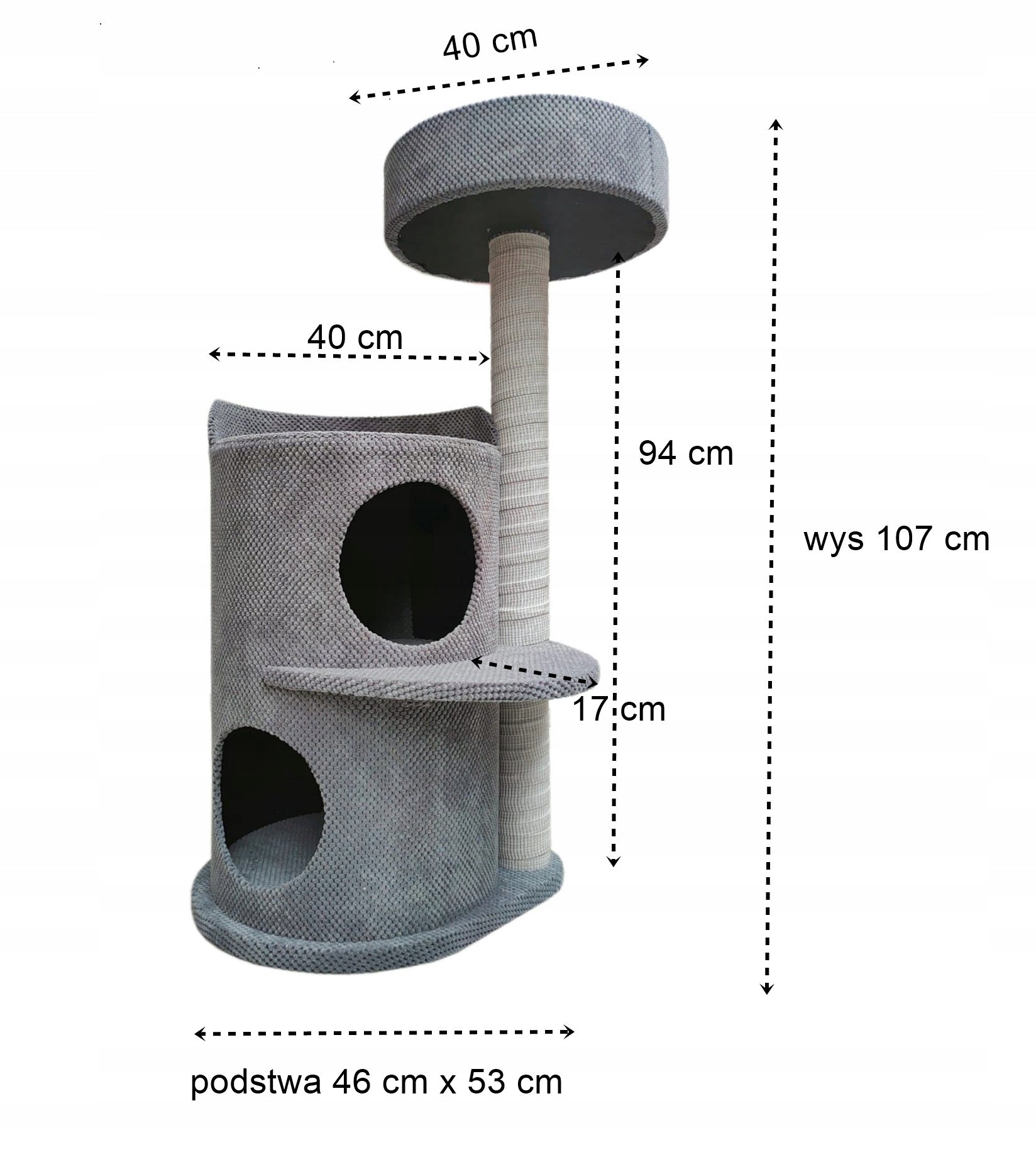 Cat scratcher Makspol No. 44 Fairy tale max Tube Bed Cottage ! GREY Kind tall scratching post bed scratching post scratching tower other