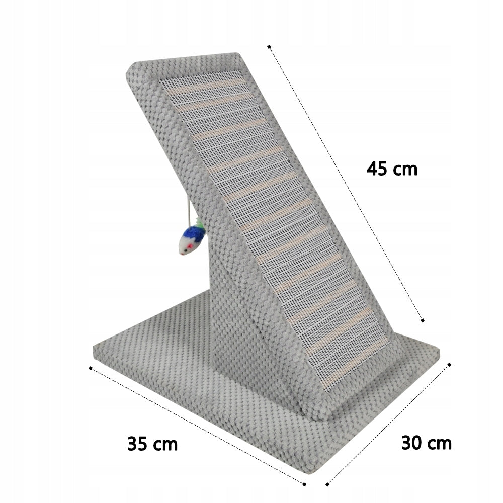 Cat scratcher Makspol Slanted scratching mat +mouse toy ! Grey Kind small scratching post scratching mats other