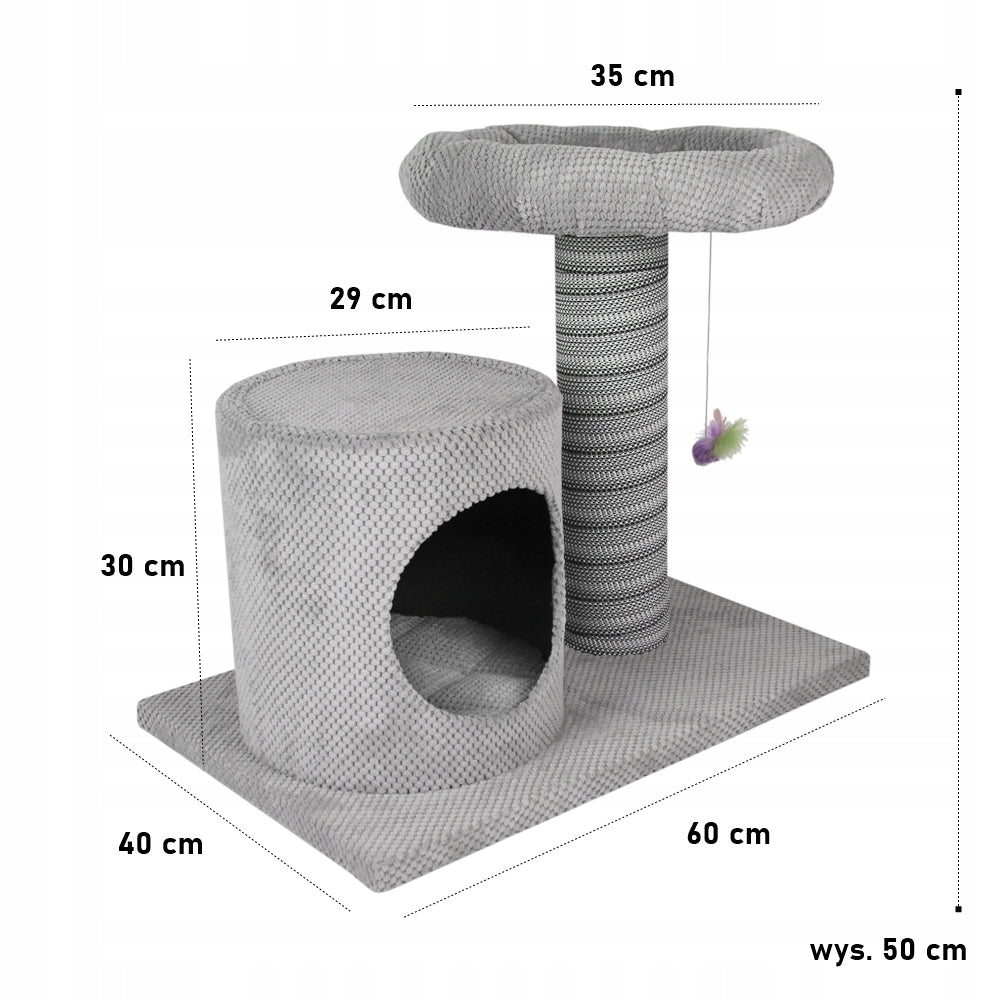 Cat scratcher Makspol nr.13 Palma Cottage Bed! Grey Kind small scratching post bed scratching post scratching tower other