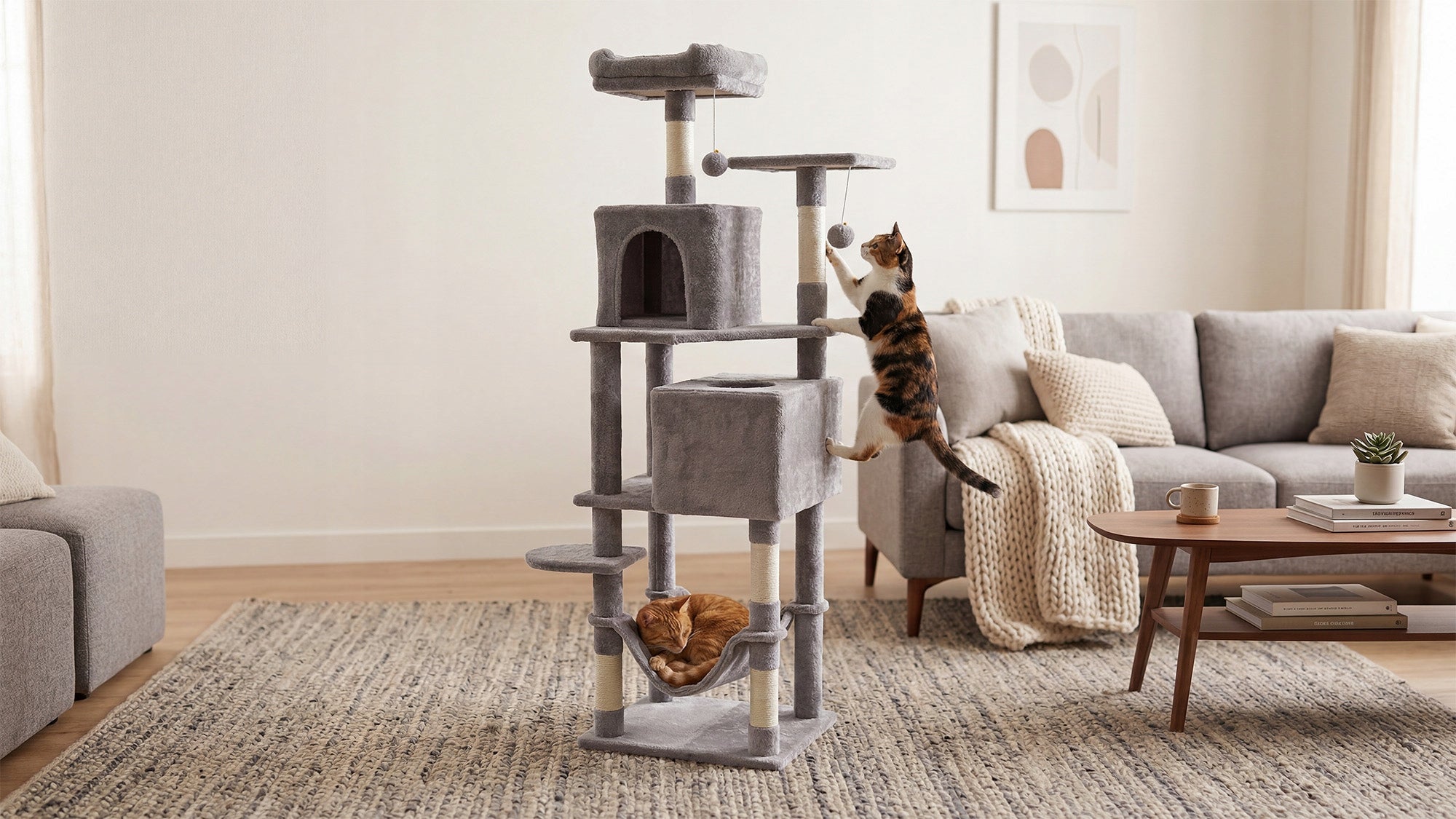 Cat scratcher bed toy cottage tower booth high 155 cm Rebel Brand no brand