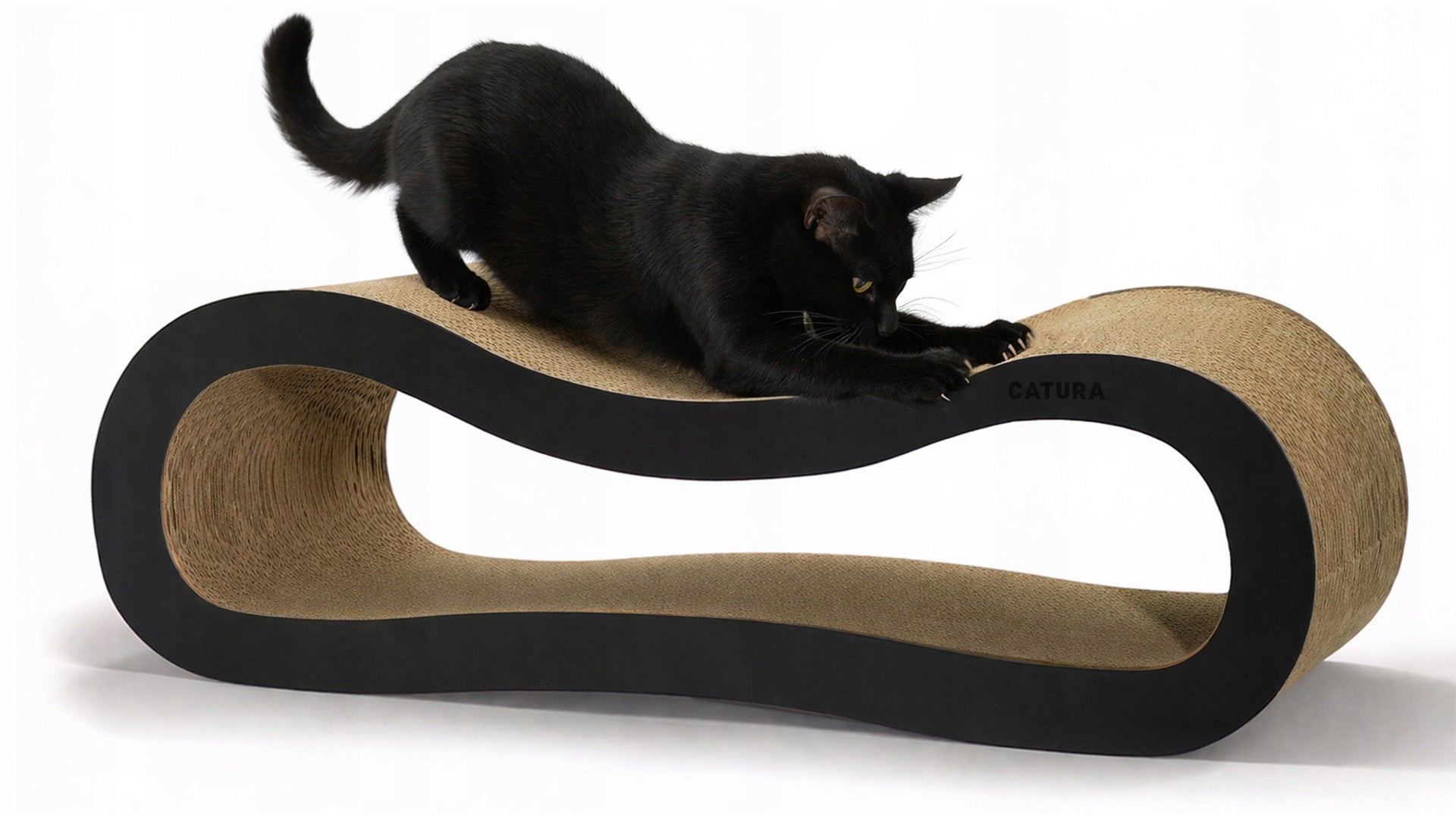 Cat scratcher cardboard ECOLOGICAL cardboard natural lounger LARGE CATURA EAN (GTIN) 5904463689763