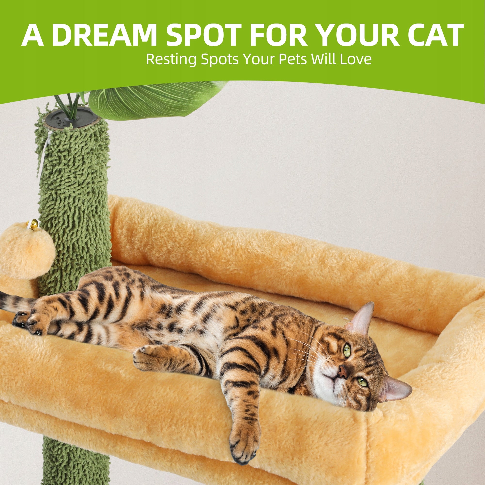 Cat scratcher large with bed scratching post cat bed185 cm 21kg max Kind tall scratching post
