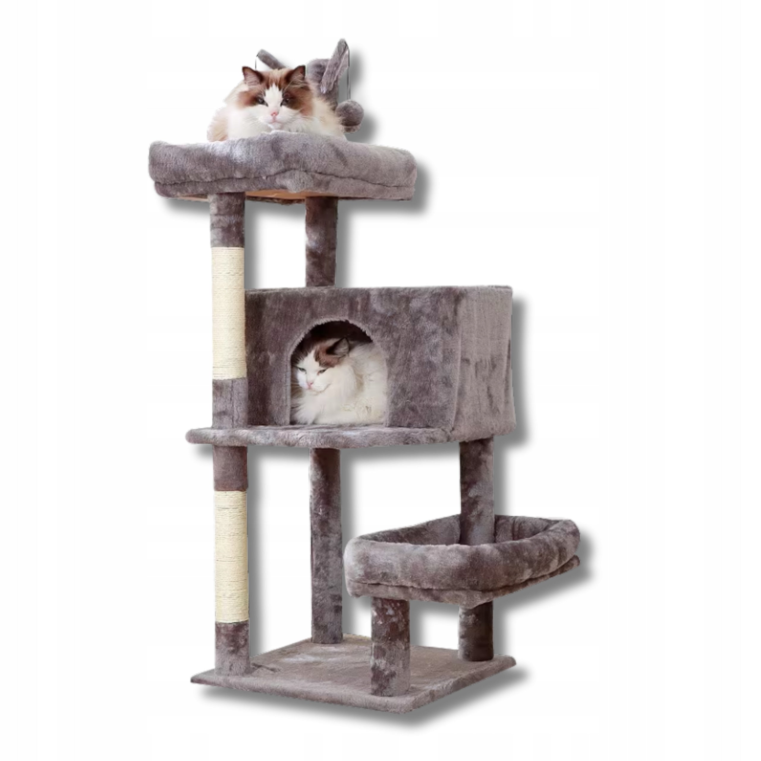 Cat scratcher poles couch bed cat house 125cm grey THE ZOO