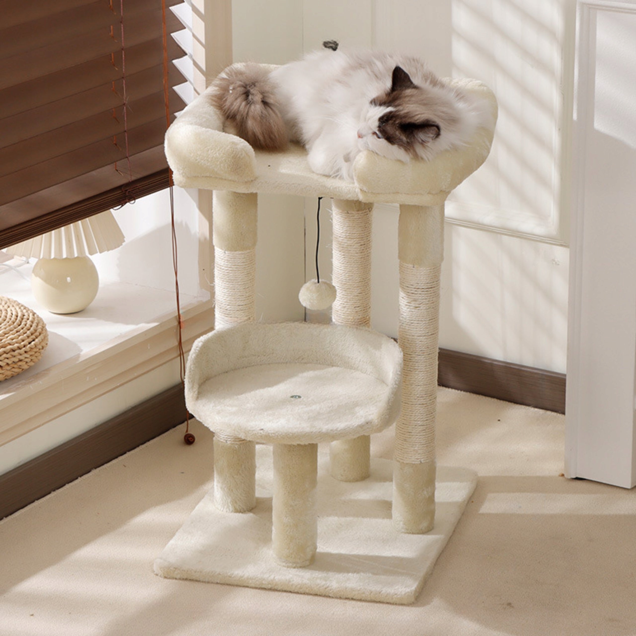 Cat scratcher poles couch cat bed 68cm THE ZOO beige Manufacturer code TZ2634