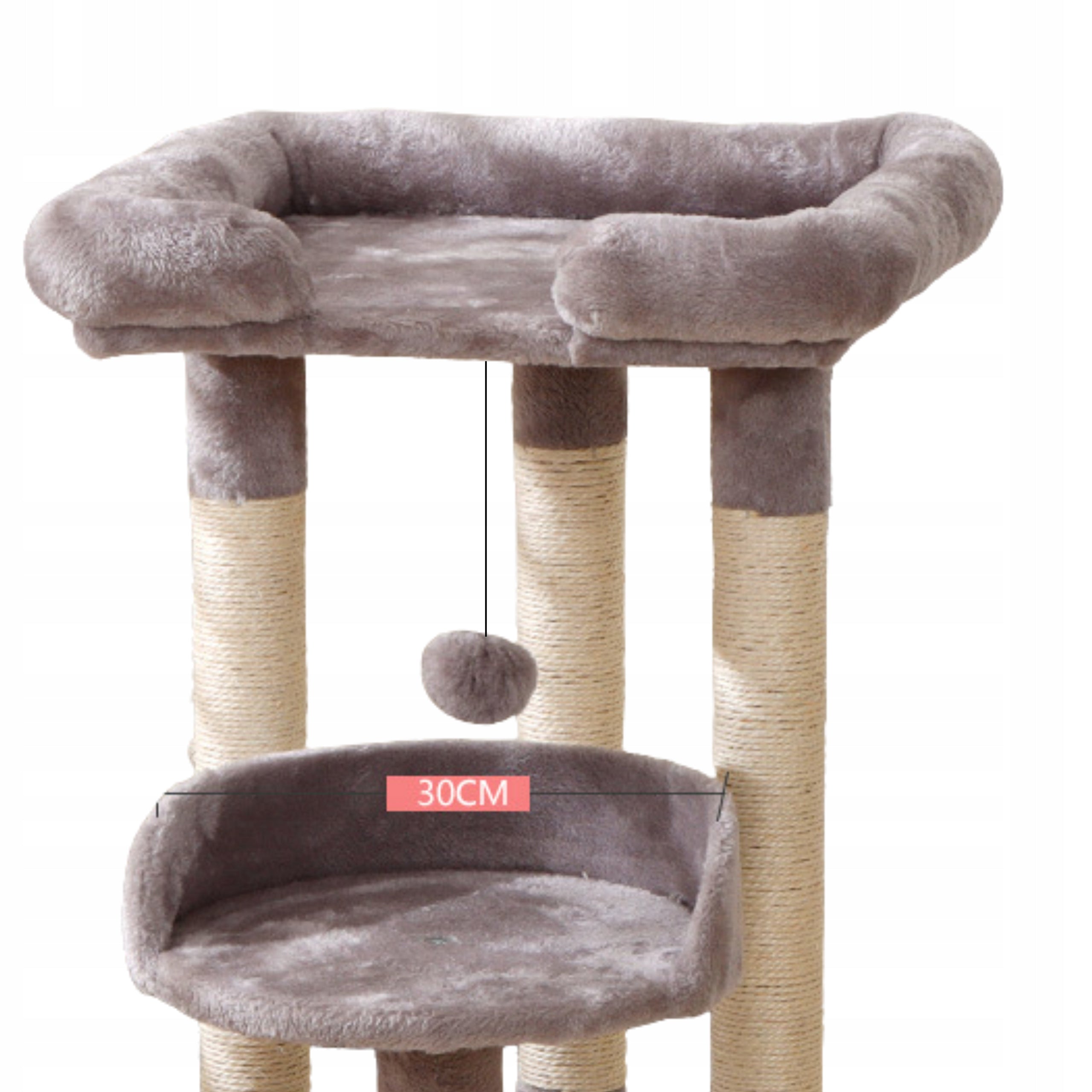 Cat scratcher poles couch cat bed 68cm THE ZOO grey Brand The Zoo