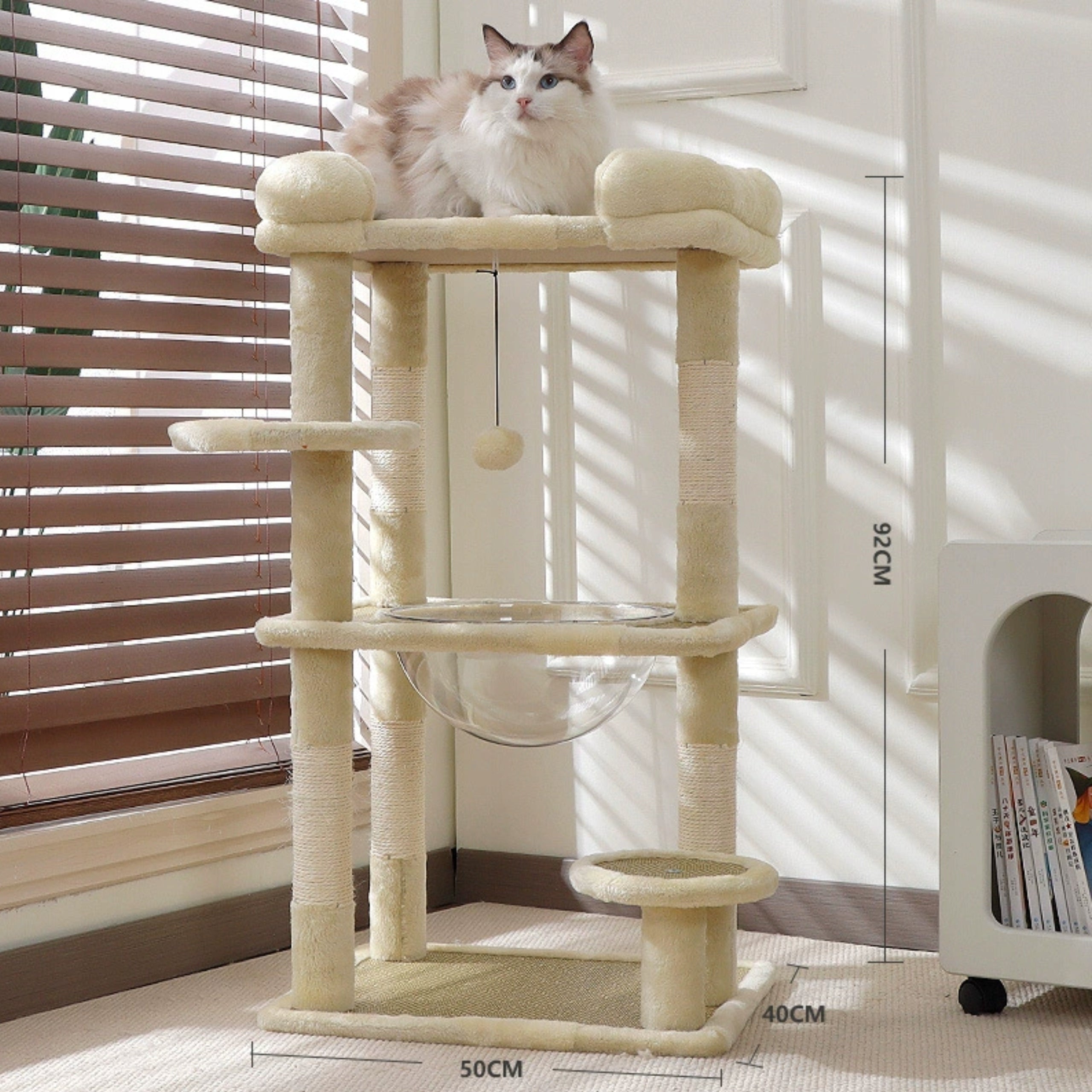 Cat scratcher poles couch cat bed 92cm beige THE ZOO EAN (GTIN) 5901705152603