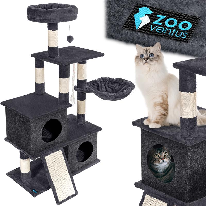 Cat scratcher post 115cm tree 5 levels booth bed + toys