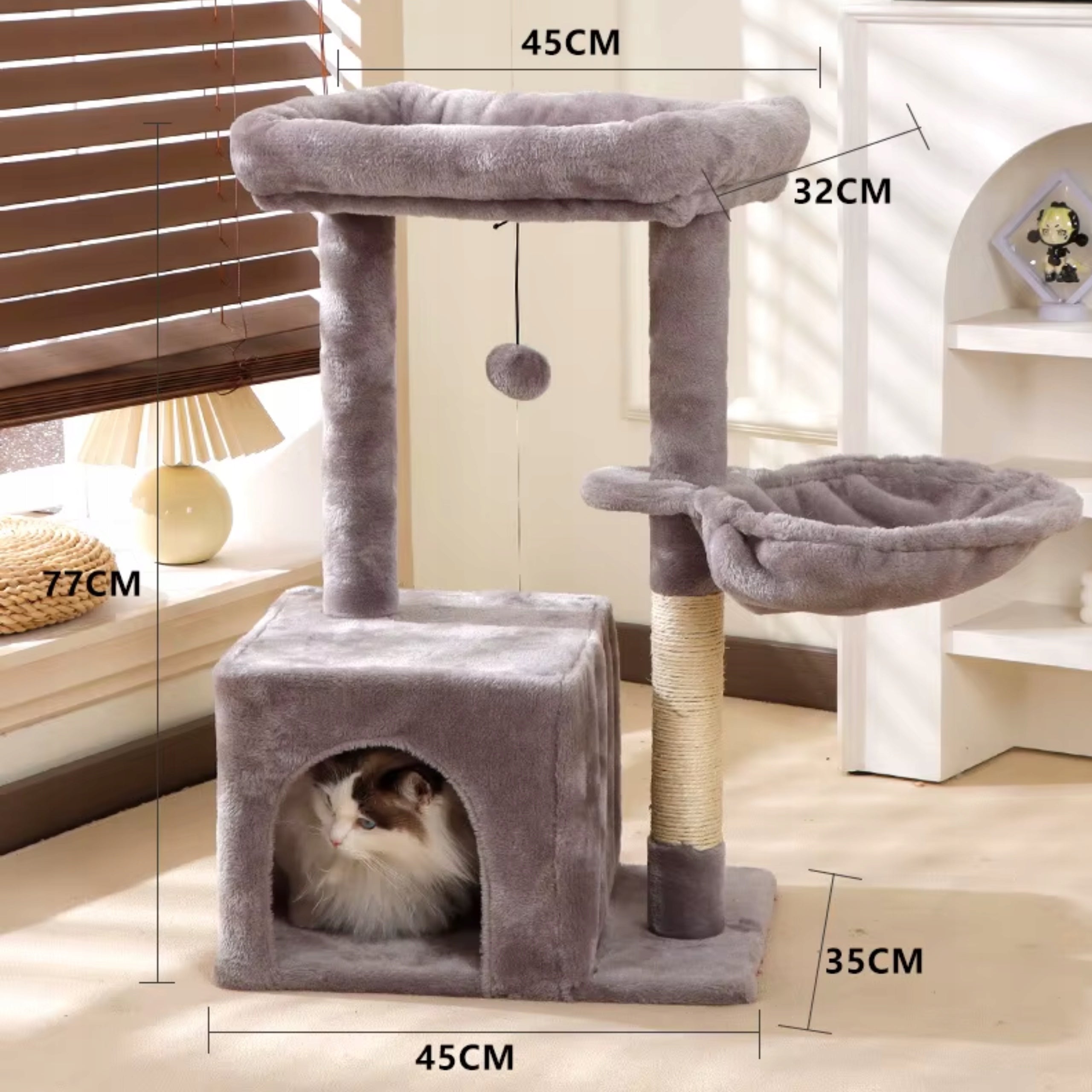 Cat scratcher post couch bed cat house 77cm THE ZOO grey Manufacturer code TZ2223