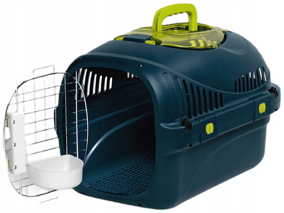 Cat transporter PELUVIO Saffrons up to 5 kg Navy Blue Build type top opening for hand carrying