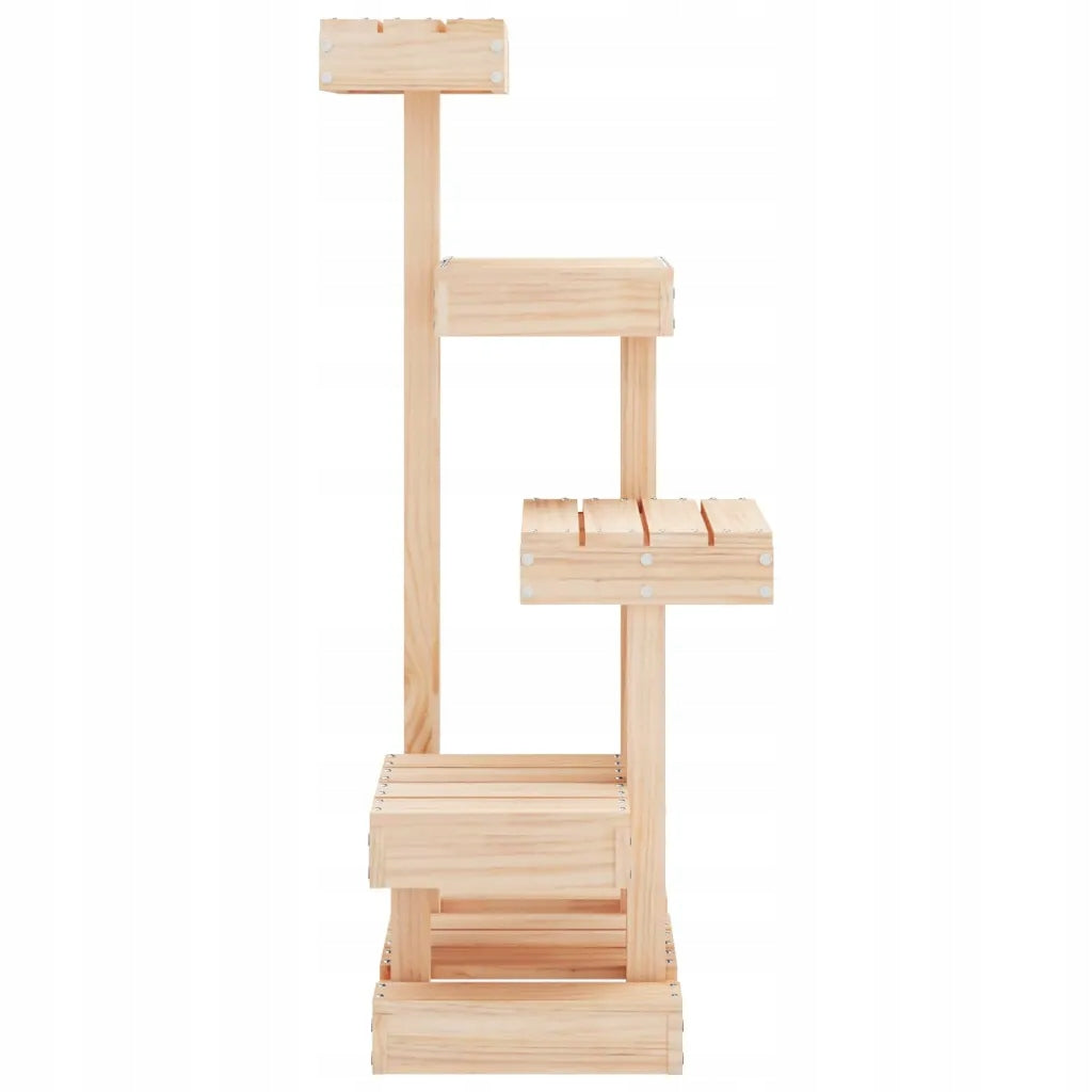 Cat tree, 45,5x49x103 cm, solid pine wood Color beige