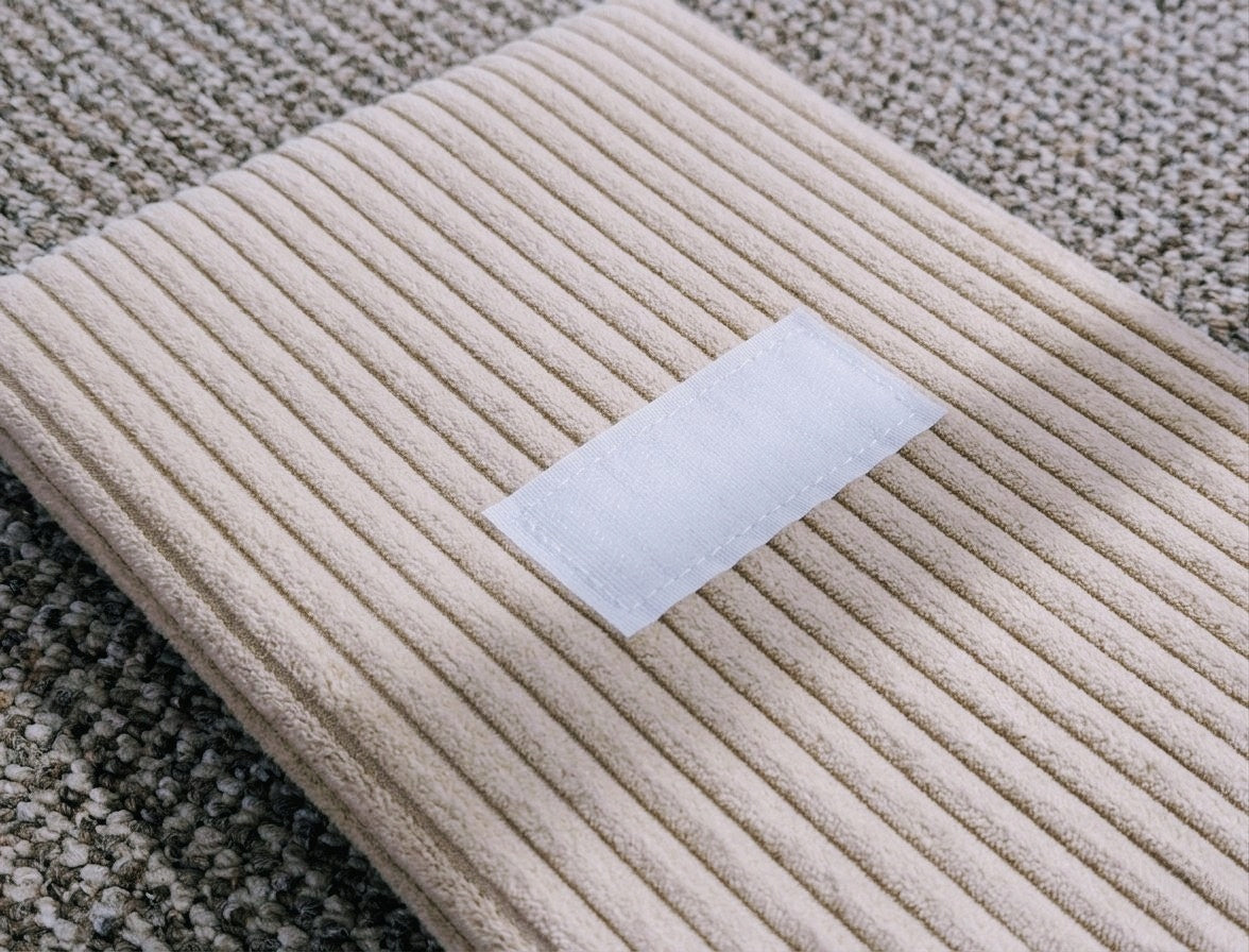 Cat window sill bed 100x25x3 cm THICK+ Cushion Corduroy Velcro BEIGE Product width 25 cm