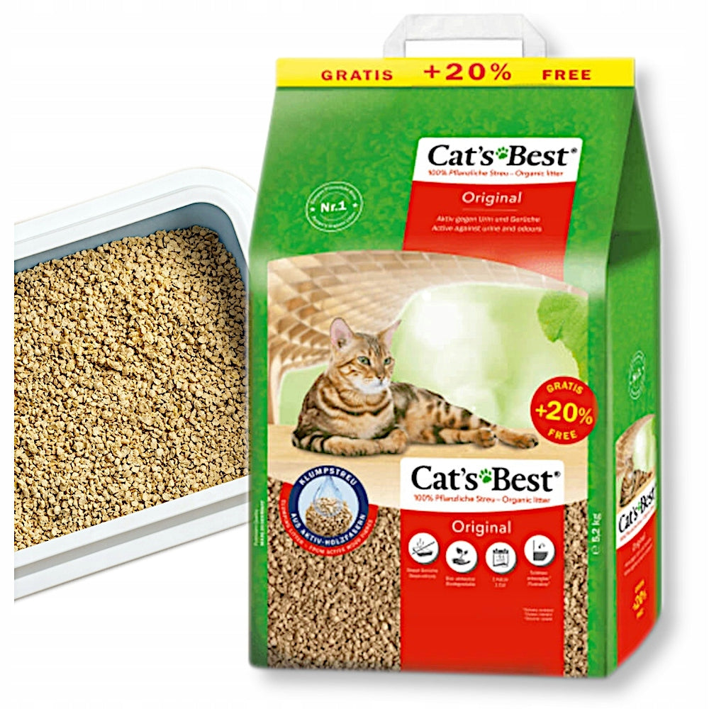 Cats Best Original Eco Plus Cat Litter Wooden Clumping 12L