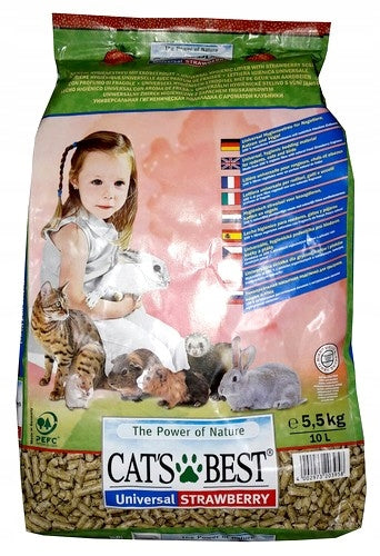 Cats Best Universal Litter Hamster Substrate Rodent Rabbit Cat STRAWBERRY 10L Volume 10 l