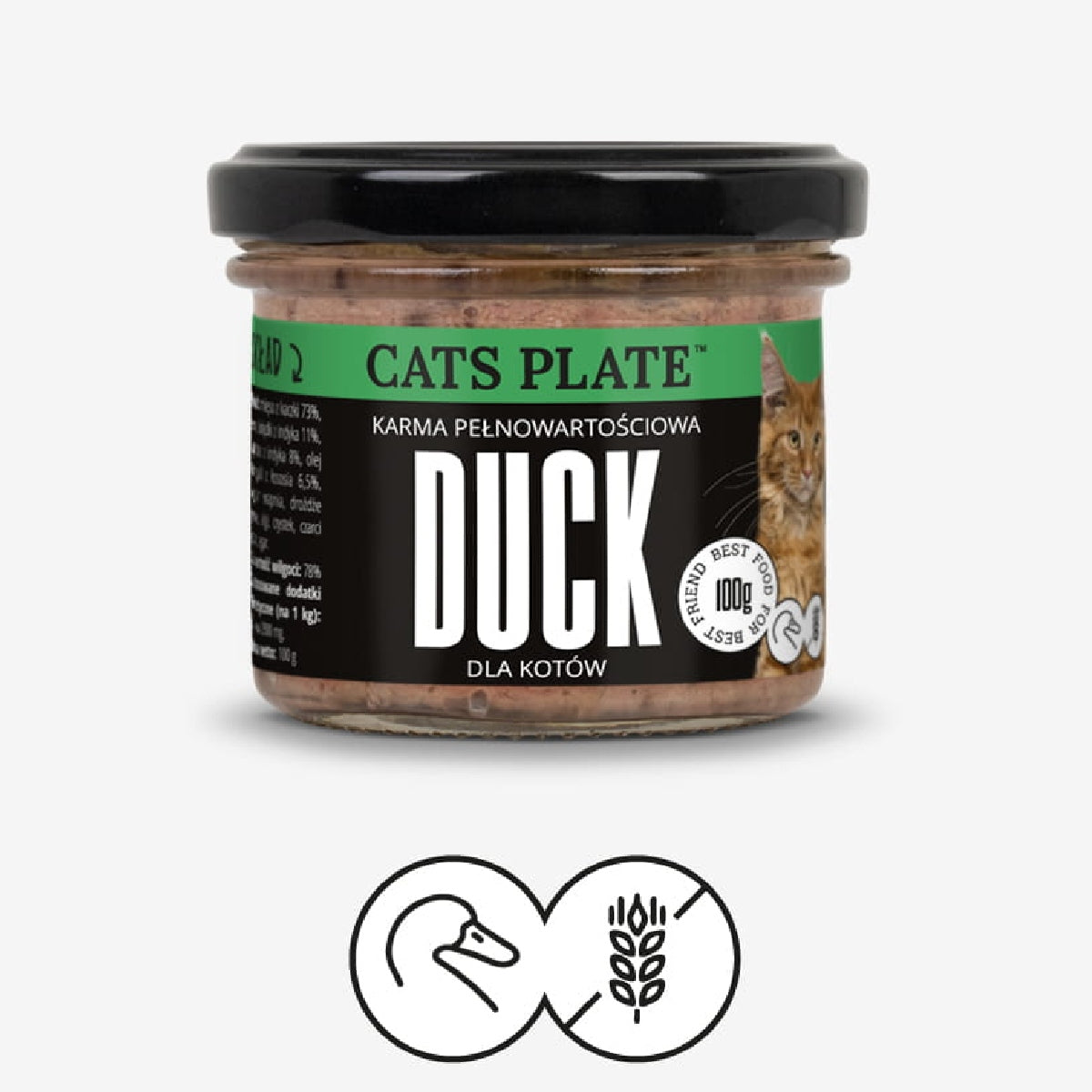 Cats Plate Duck Cat Food Duck 100g Brand Cats Plate