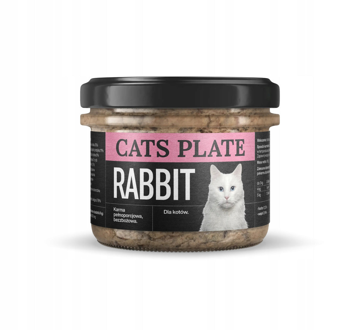 Cats Plate Rabbit Premium Wet Food with Rabbit Meat 180g