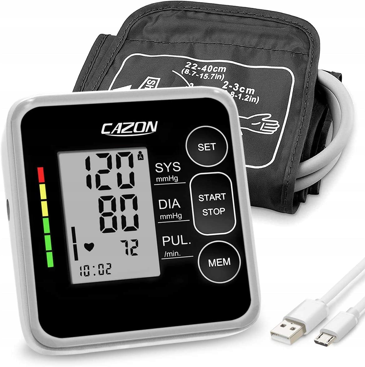 Cazon Home Blood Pressure Monitor Heart Rate Meter